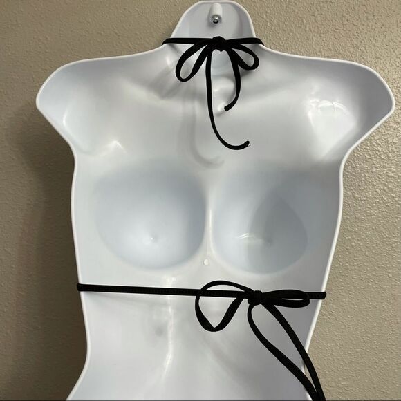 Body Glove Triangle Bikini Top Yellow Gray Cream Pink and Black Size Small - Picture 2 of 7